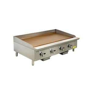 48 in. Commercial NSF Manual griddle gas LP ECM48 in Stainless Steel