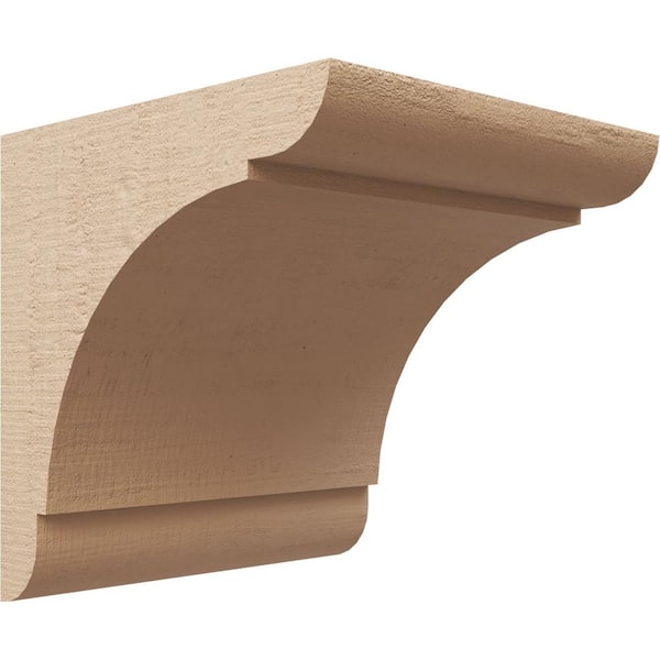 Ekena Millwork 10 in. x 10 in. x 10 in. Wide Olympic Rough Cedar Woodgrain TimberThane Corbel, Primed Tan