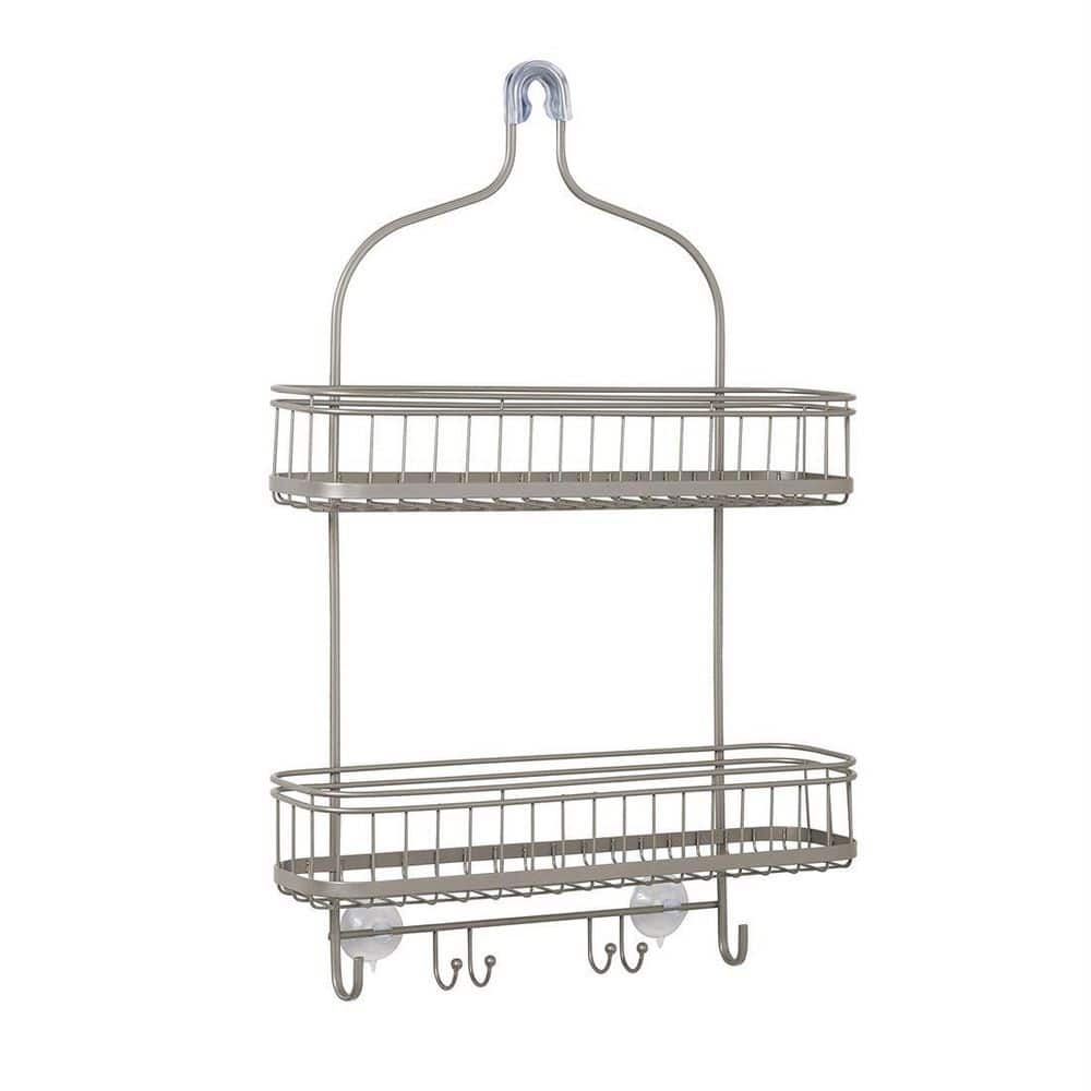 Grand Fusion Hanging Shower Caddy, Fabric Shower Caddy with Mesh Design,  And Attached Hook And Loop, Pack of 1 - Grand Fusion Housewares A280305