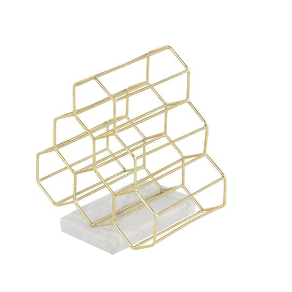 Marble and gold online wine rack