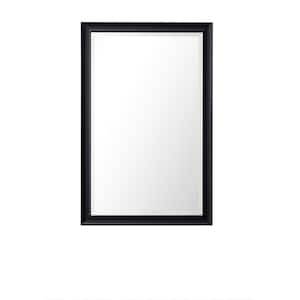 Glenbrooke 26 in. W x 40 in. H Rectangular Framed Wall Mount Bathroom Vanity Mirror in Black Onyx