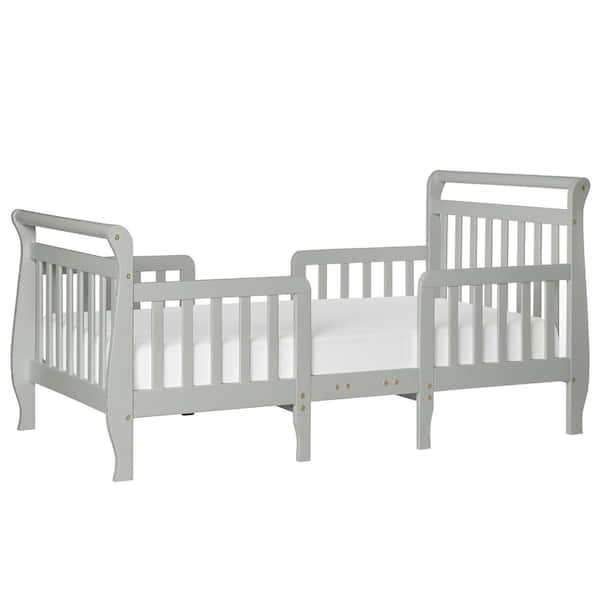Dream On Me Emma Steel Grey Toddler Sleigh Bed