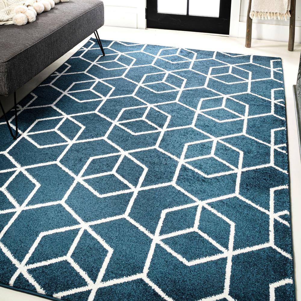 Tumbling Blocks Modern Geometric Area Rug