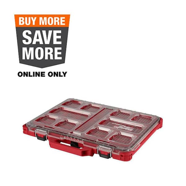 PACKOUT 11-Compartment Low-Profile Impact Resistant Portable Small Parts Organizer