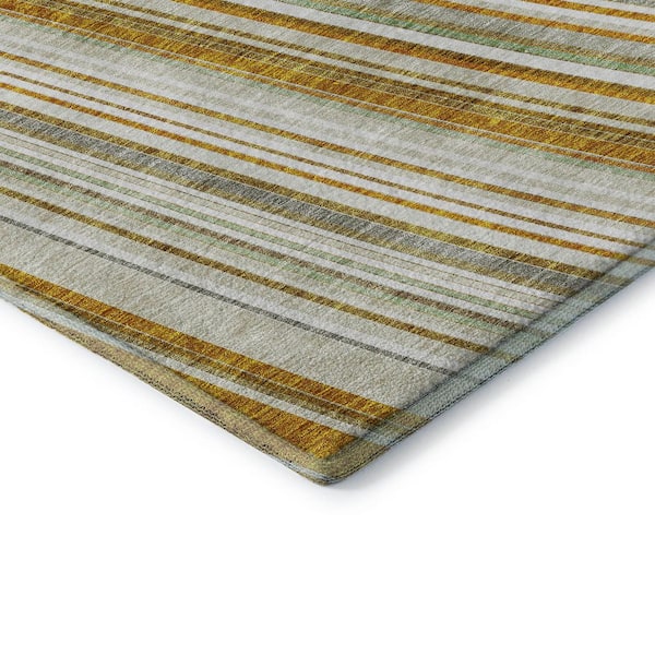 Mayfield Premium Machine Washable Abstract AMF981 Linen 8 ft. x 10 ft. Area Rug