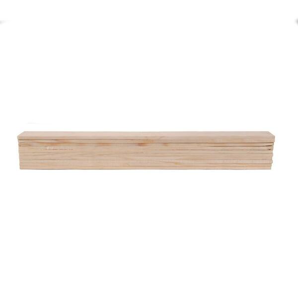 Dimensions 3 8 In X 1 1 2 In X 18 In White Wood 10 Pack The Home Depot