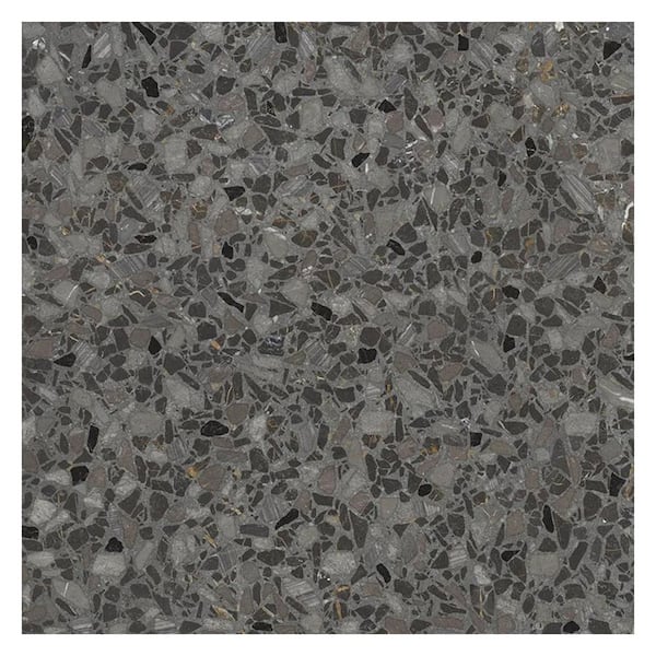 Terra Mia 36 in. x 36 in. Matte Charcoal Black with Gray Flecks Porcelain Wall and Floor Tile (8.72 sq. ft./Case)-1 Pack
