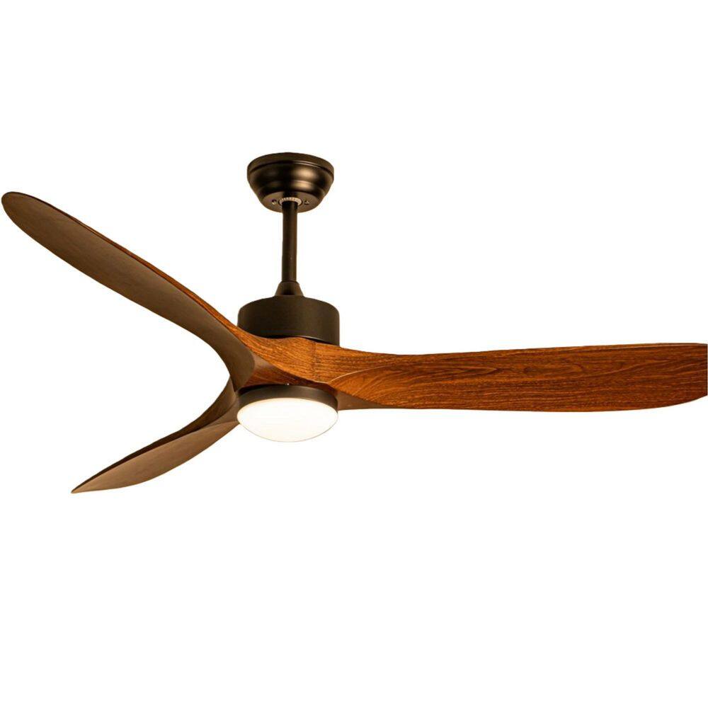 60 in. Modern Downrod Mount Ceiling Fan with LED Light, Remote Control, DC Motor, 6-Speed, 2 Rods, Reversible Blades price history on PriceWatchPro