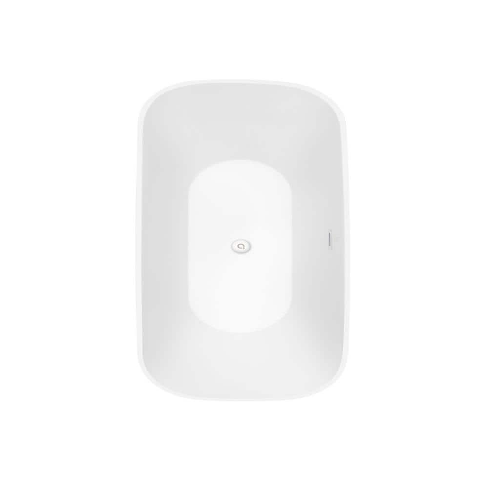 67 in. Acrylic Flatbottom Soaking Bathtub in White