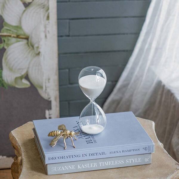 8 in. H Ferdinand Glass Hourglass 30 Minute Sand Timer Clock for