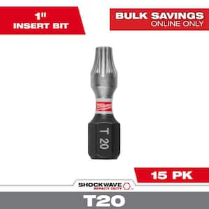 Milwaukee SHOCKWAVE Impact Duty 1 in. T20 Torx Alloy Steel Insert