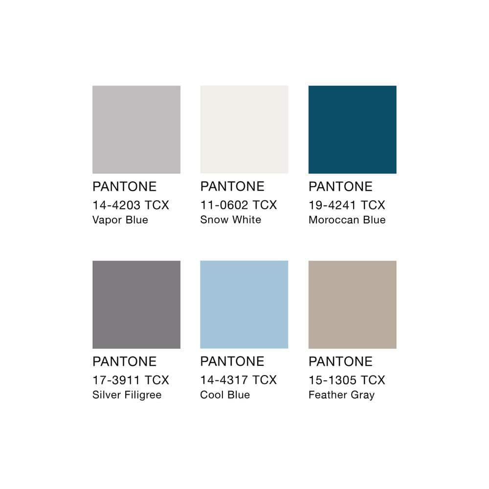 Taupe and Blue Modern Polypropylene Area Rug, 6'7" x 9'