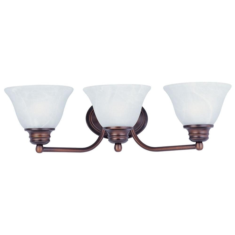 Malaga 3-Light Oil-Rubbed Bronze Bath Light Vanity price history on PriceWatchPro