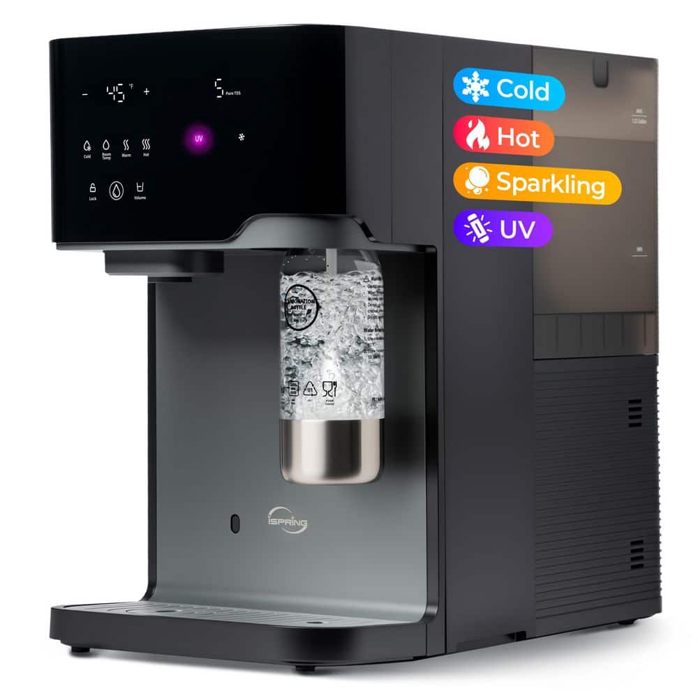RCD100SPKHC Sparkling Water Maker with UV, Hot & Cold Countertop Reverse Osmosis Water Filter, PFAS & TDS Removal
