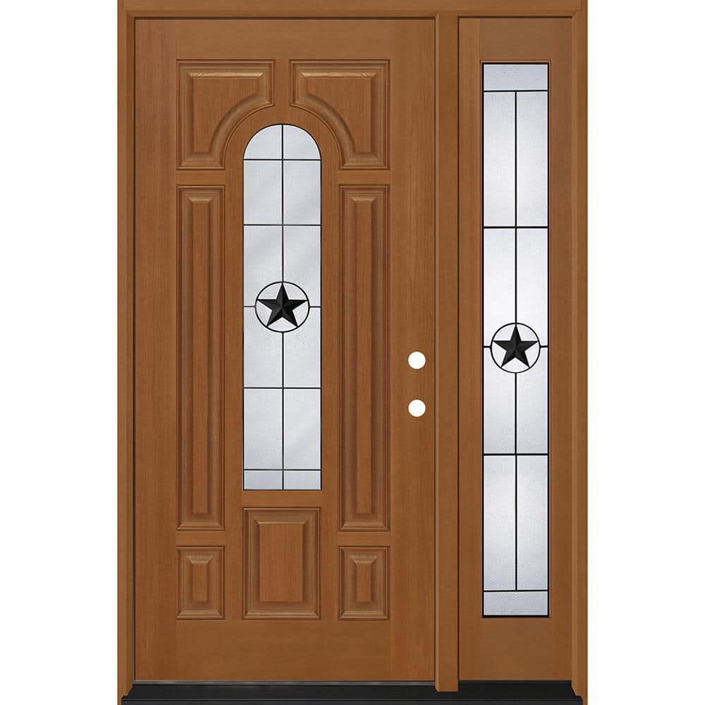 Regency 53 in. x 80 in. CenterLite Alamo Glass LHIS AtmWh Mahogany Fiberglass Prehung Front Door w/14in-Full SL 6-9/16 price history on PriceWatchPro