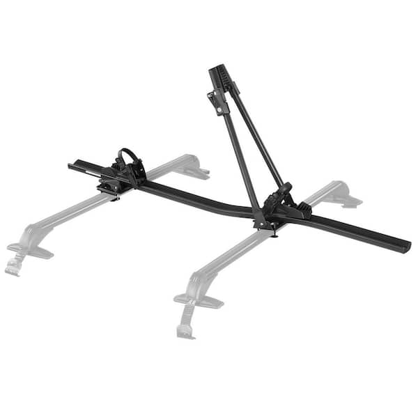 Roof Bike Rack, Black 33 lbs. Capacity, Upright Roof Mount Bicycle Rack with Locking System, Aluminum, 1 Bike Carrier