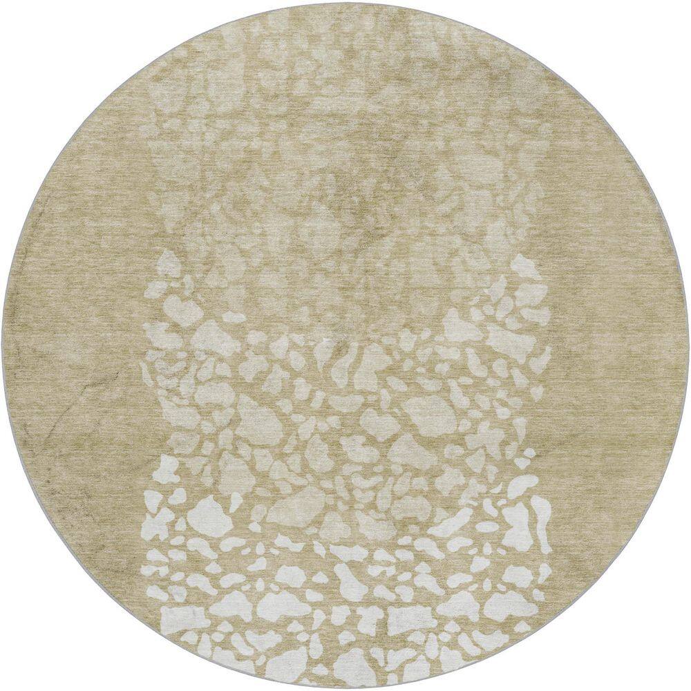 Dream Shag Premium Machine Washable Abstract ADS643 Beige 8 ft. x 8 ft. Round Rug price history on PriceWatchPro
