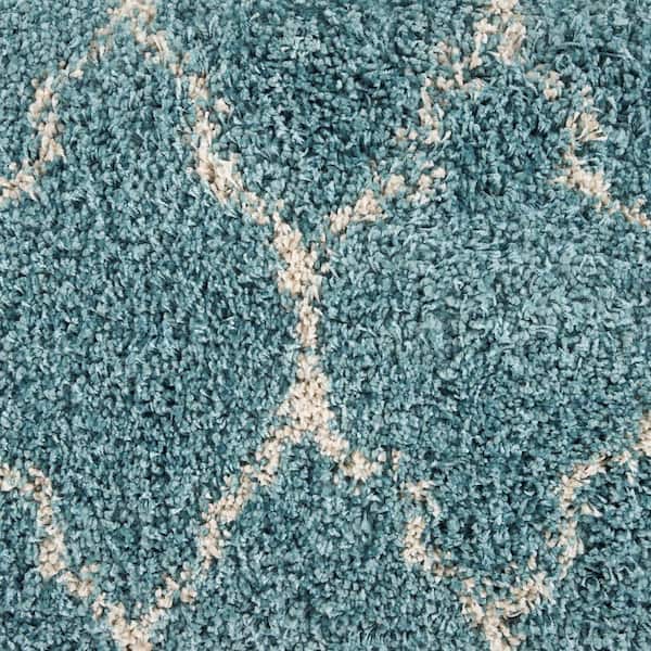 Natural Harmony Casanova Aqua Custom Area Rug with Pad