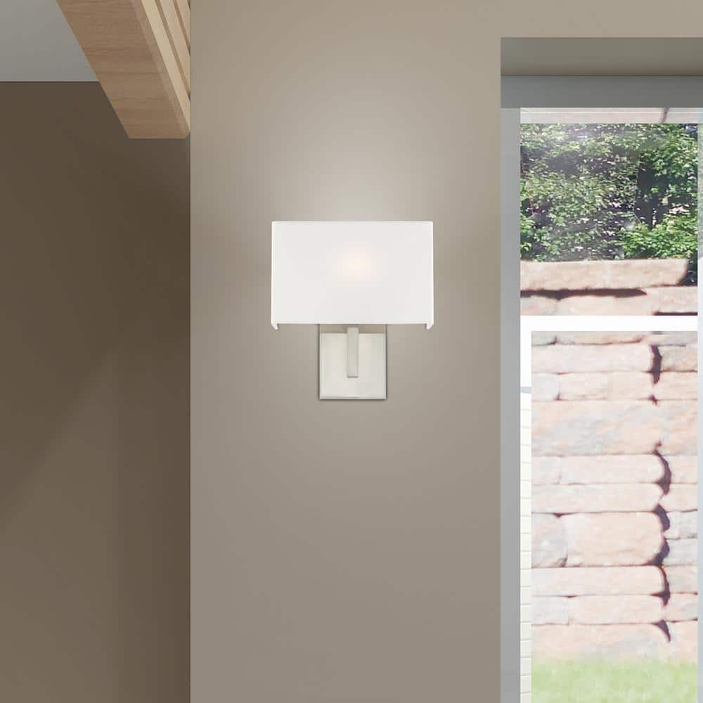 Brushed Nickel 1-Light Direct Wired Electric Sconce
