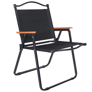 Outsunny Double Black Folding Chair, Loveseat Camping Chair for 2