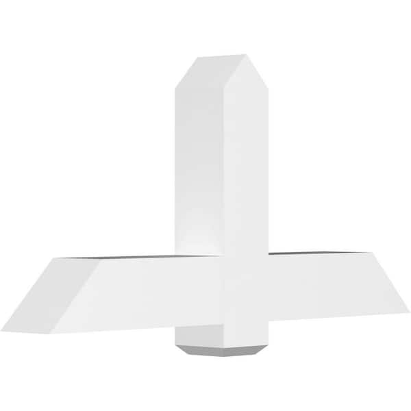 Ekena Millwork Eugene 48 in. W x 24 in. H x 6 in. D Signature Polyurethane Bracket