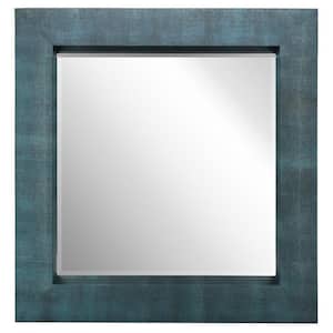 Large Square Black Hooks Modern Mirror (48 in. H x 48 in. W)