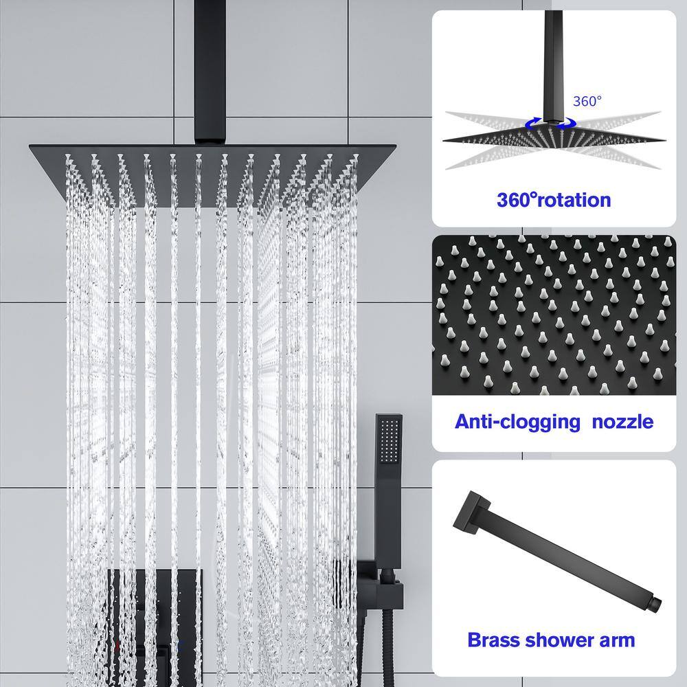 Oil Rubbed Bronze Ceiling Mounted Rain Shower System