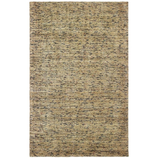 10 X 13 Gold, Green Solid Color Washable Area Rug Runner Rug