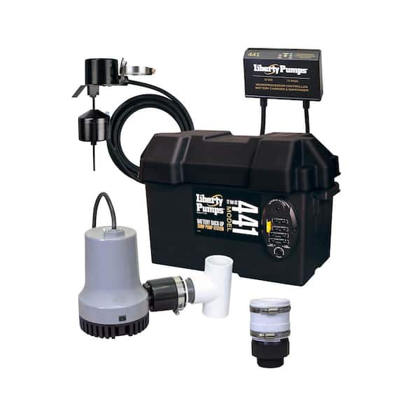 Liberty Pumps 1/3 HP Battery Back-Up Emergency Sump Pump System with Alarm