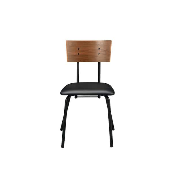 Acme Furniture Black PU and Walnut Jurgen Side Chair (Set of 2)