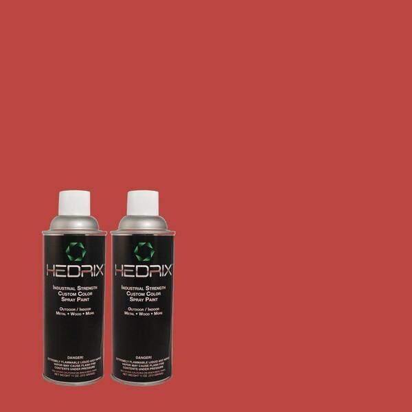 Hedrix 11 oz. Match of RAH-104 Cardinal Semi-Gloss Custom Spray Paint (2-Pack)