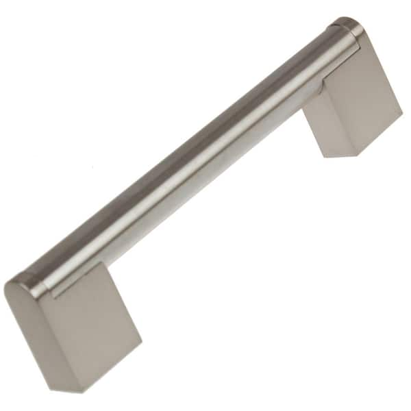 GlideRite 4-1/4 in. Stainless Steel Finish, 5-7/8 in. Center-to-Center Long Round Cross Bar Cabinet Pulls (10-Pack)