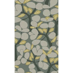 Sage Twig Tree Tropical Print Non-Woven Non-Pasted Textured Wallpaper 57 sq. ft.