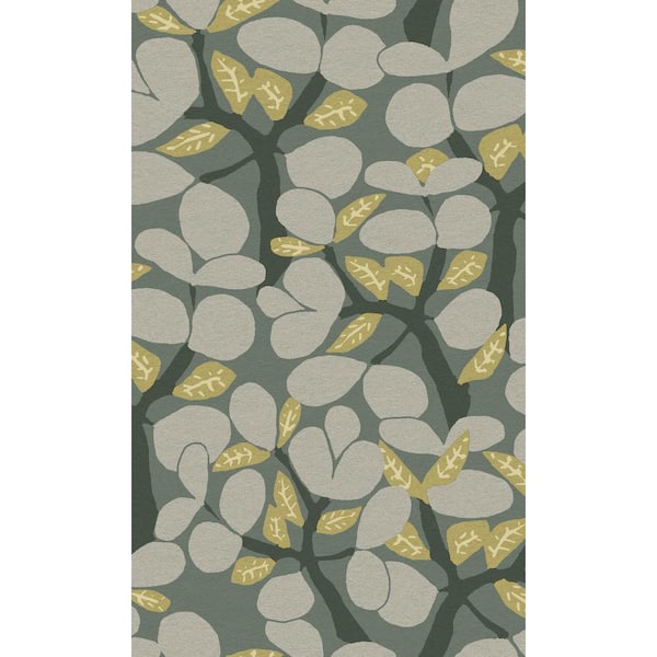 Walls Republic Sage Twig Tree Tropical Print Non-Woven Non-Pasted Textured Wallpaper 57 sq. ft.
