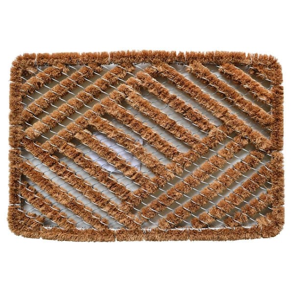 24 in. x 16 in. Brown Coir Outdoor Door Mat