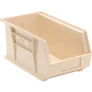 Ultra Series 7.38 qt. Stack and Hang Bin in Ivory (12-Pack)