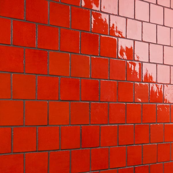 Ivy Hill Tile Orion Orange 3.93 in. x 3.93 in. Glazed Terracotta