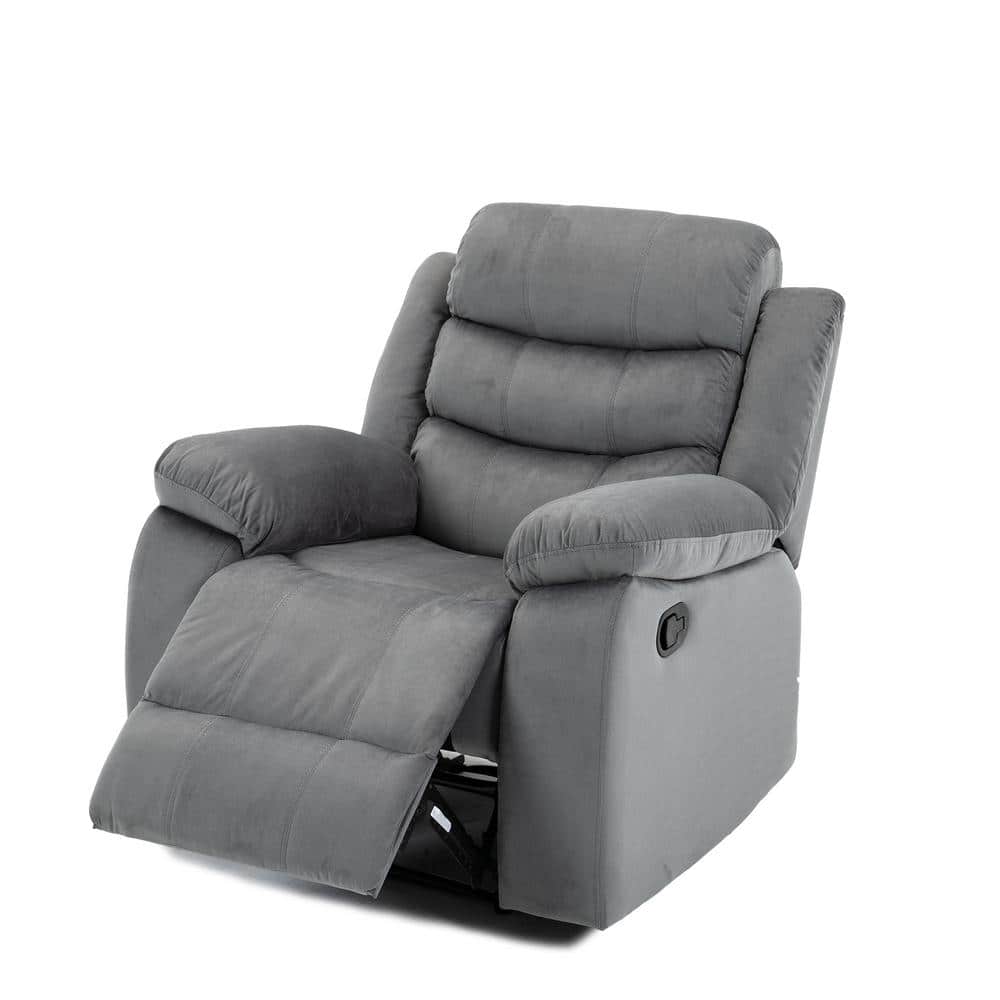 Pinksvdas Recliner Brown Technology Leather Recliner Chair with 1