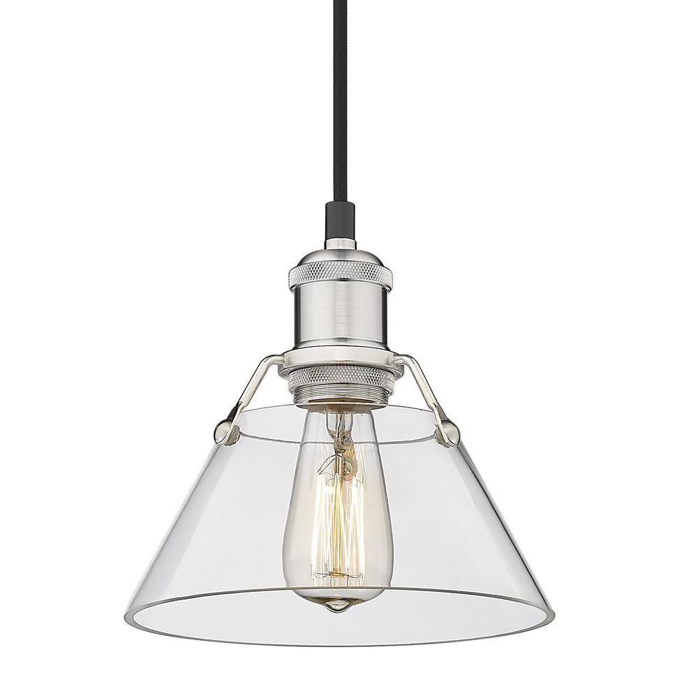 Golden Lighting Orwell 7 5 In 1 Light Pendant In Pewter With Clear Glass Shade 3306 S Pw Clr