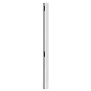 5 in. x 5 in. x 9 ft. White Vinyl Pro Fence End Post