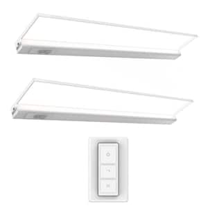 9.5 in. 2-Light (Fits 12 in. Cabinet) Hardwire Integrated LED Onesync Under Cabinet Light with Wireless Remote Control