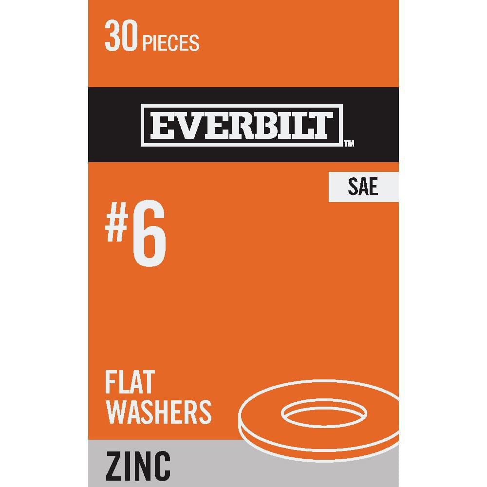Everbilt 6 Zinc Flat Washer (30Pack) 828771 The Home Depot