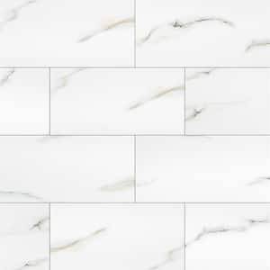 Aria Bianco 12 in. x 24 in. Polished Porcelain Floor and Wall Tile (16 sq. ft. / case)