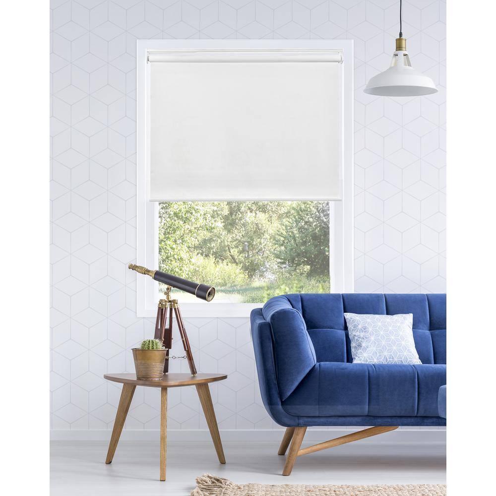 Urban White Cordless Light Filtering Fabric Roller Shade 35" x 72"