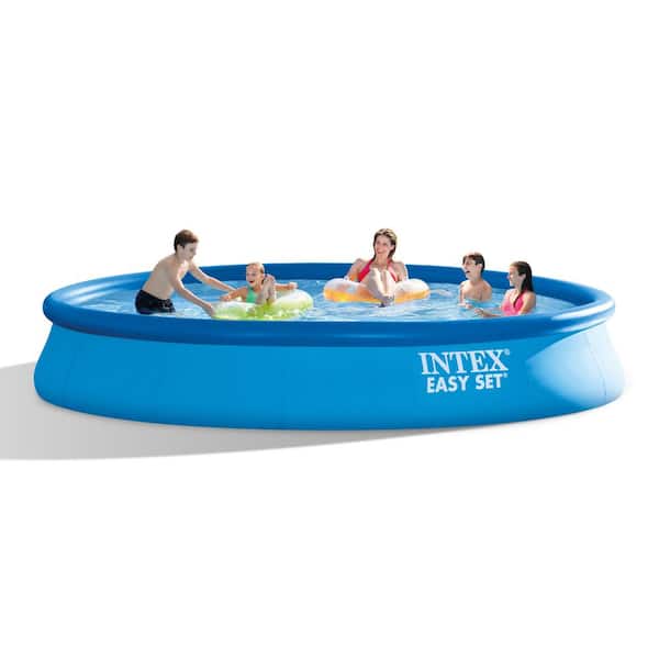 Cirkel Menda City immunisering INTEX Easy Set 15 ft. Round x 33 in. D Inflatable Pool with 530 GPH Filter  Pump, 2587 Gallons Capacity 28157EH - The Home Depot