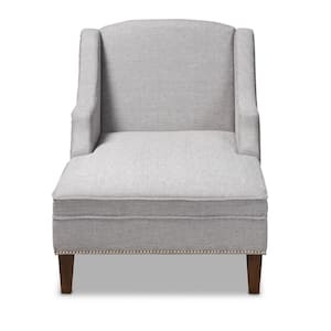 Leonie Gray Fabric Chaise Lounge