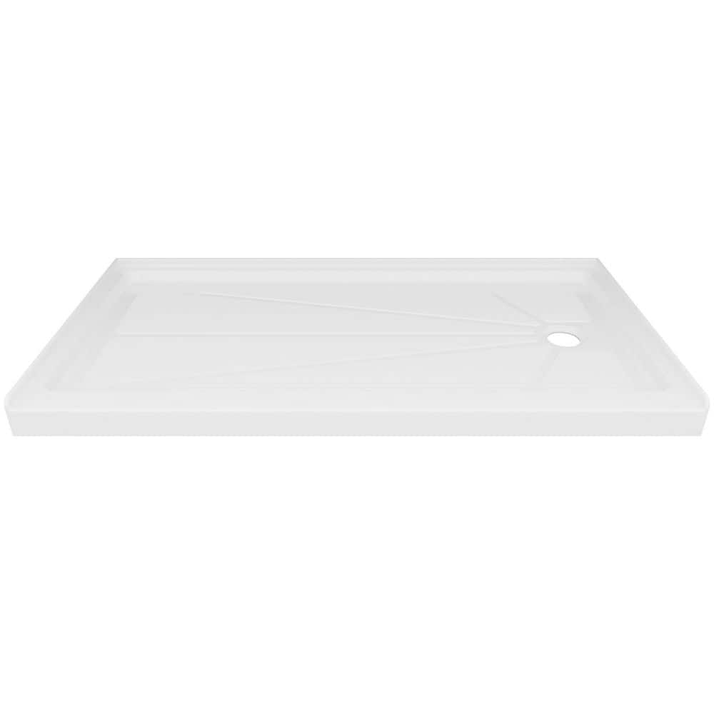 GC Series 32 in. L X 60 in. W Alcove Shower Pan Base in White with Right Hand Drain and Non-Slip Design price history on PriceWatchPro