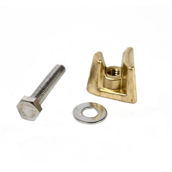 PERMA-CAST 4 in. Brass Rail Wedge Assembly with Stainless Hardware
