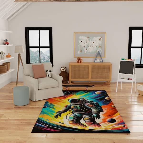 Nourison Imagination Multicolor 7 ft. x 9 ft. Graphic Contemporary
