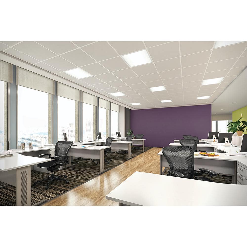 White Steel 24" x 24" LED Troffer Light Fixture